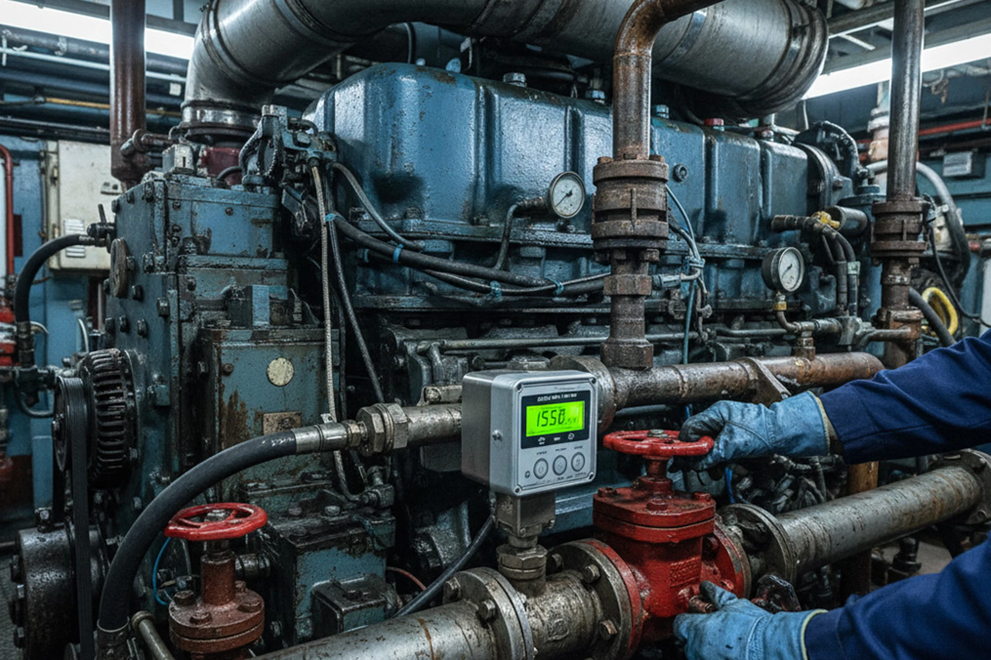 Marine fuel metering fishing vessel